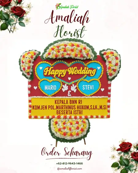 Papan Bunga Pernikahan Weda Timur